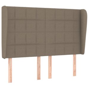 Κεφαλάρι με Πτερύγια Taupe 147x23x118/128 εκ. Υφασμάτινο