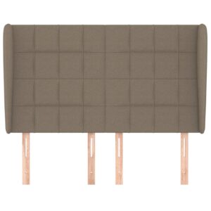 Κεφαλάρι με Πτερύγια Taupe 147x23x118/128 εκ. Υφασμάτινο