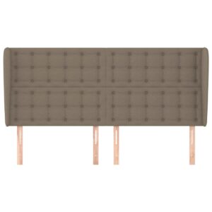 Κεφαλάρι με Πτερύγια Taupe 163x23x118/128 εκ. Υφασμάτινο