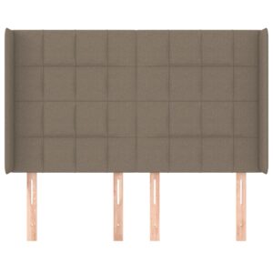 Κεφαλάρι με Πτερύγια Taupe 147x16x118/128 εκ. Υφασμάτινο