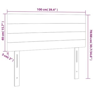 Κεφαλάρι Κρεβατιού LED Μαύρο 100x5x78/88 εκ. Υφασμάτινο