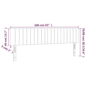 Κεφαλάρι Κρεβατιού LED Σκούρο Πράσινο 160x5x78/88 εκ. Βελούδινο