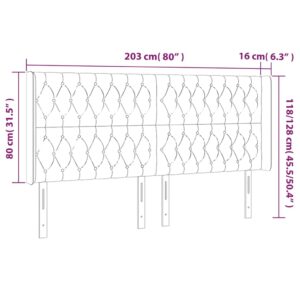 Κεφαλάρι Κρεβατιού LED Σκούρο Πράσινο 203x16x118/128 εκ