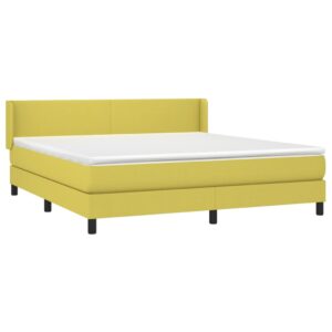 Κρεβάτι Boxspring με Στρώμα Πράσινο 160x200 εκ.Υφασμάτινο