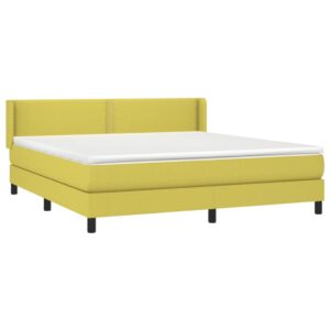 Κρεβάτι Boxspring με Στρώμα Πράσινο 160x200 εκ.Υφασμάτινο