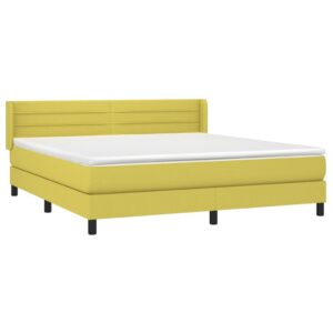 Κρεβάτι Boxspring με Στρώμα Πράσινο 160x200 εκ.Υφασμάτινο