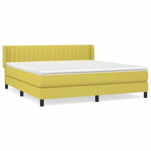 Κρεβάτι Boxspring με Στρώμα Πράσινο 160x200 εκ.Υφασμάτινο