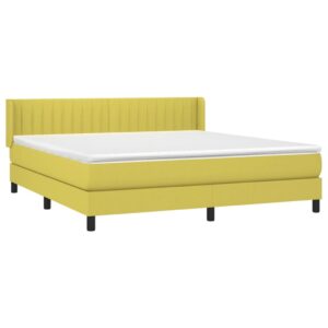 Κρεβάτι Boxspring με Στρώμα Πράσινο 160x200 εκ.Υφασμάτινο