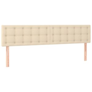 Κρεβάτι Boxspring με Στρώμα Κρεμ 200x200 εκ. Υφασμάτινο