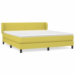 Κρεβάτι Boxspring με Στρώμα Πράσινο 160x200 εκ.Υφασμάτινο