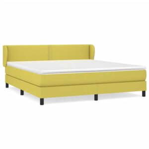 Κρεβάτι Boxspring με Στρώμα Πράσινο 160x200 εκ.Υφασμάτινο