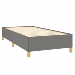 Κρεβάτι Boxspring με Στρώμα Σκούρο Γκρι 80x200 εκ. Υφασμάτινο