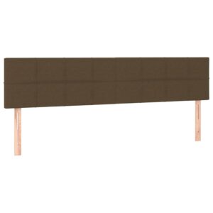 Κρεβάτι Boxspring με Στρώμα Σκούρο Καφέ 160x200 εκ Υφασμάτινο