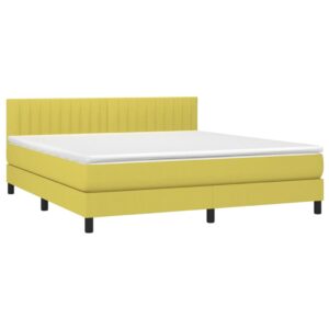 Κρεβάτι Boxspring με Στρώμα Πράσινο 160x200 εκ.Υφασμάτινο