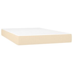 Κρεβάτι Boxspring με Στρώμα Κρεμ 120x200 εκ. Υφασμάτινο