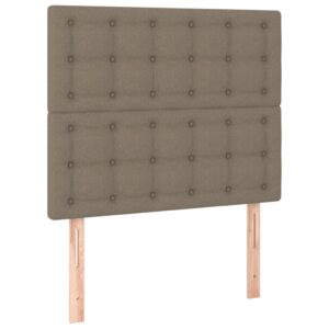 Κρεβάτι Boxspring με Στρώμα Taupe 120x200 εκ. Υφασμάτινο