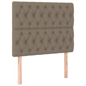 Κρεβάτι Boxspring με Στρώμα Taupe 120x200 εκ. Υφασμάτινο