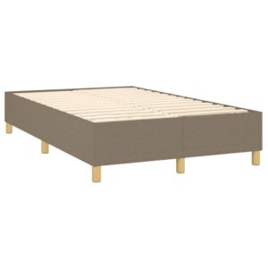 Κρεβάτι Boxspring με Στρώμα Taupe 120x200 εκ. Υφασμάτινο