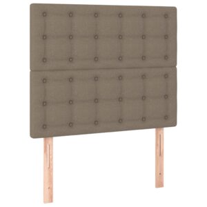 Κρεβάτι Boxspring με Στρώμα Taupe 120x200 εκ. Υφασμάτινο