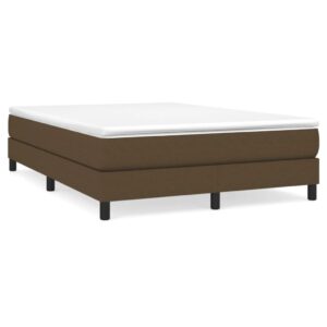 Κρεβάτι Boxspring με Στρώμα Σκούρο Καφέ 160x200 εκ Υφασμάτινο