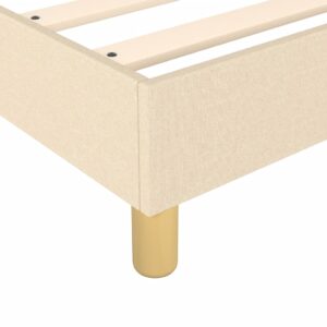 Κρεβάτι Boxspring με Στρώμα Κρεμ 200x200 εκ. Υφασμάτινο