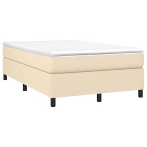 Κρεβάτι Boxspring με Στρώμα Κρεμ 120x200 εκ. Υφασμάτινο