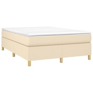 Κρεβάτι Boxspring με Στρώμα Κρεμ 140x200 εκ. Υφασμάτινο