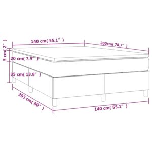 Κρεβάτι Boxspring με Στρώμα Καπουτσίνο 140x200εκ.από Συνθ.Δέρμα