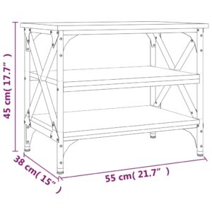 Βοηθητικό Τραπέζι Καπνιστή Δρυς 55x38x45 εκ. Επεξεργασμένο Ξύλο