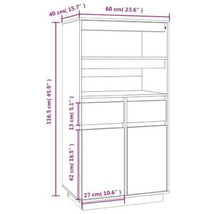 Ντουλάπι Ψηλό Λευκό 60x40x116