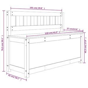 Πάγκος Μαύρος 110 x 41 x 76