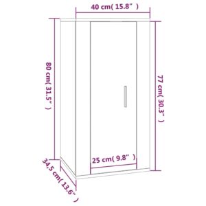 Έπιπλο Τηλεόρασης Επιτοίχιο Καφέ Δρυς 40x34