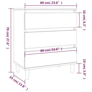 Ντουλάπι Γκρι Σκυροδέματος 60x35x70 εκ. Επεξεργασμένο Ξύλο