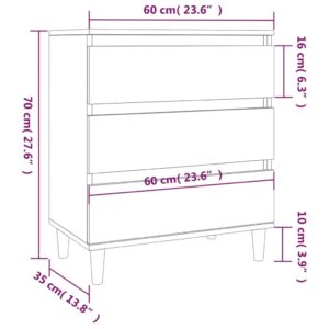 Ντουλάπι Γκρι Sonoma 60x35x70 εκ. από Επεξεργασμένο Ξύλο