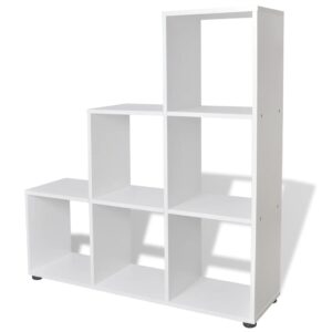 242552  Staircase Bookcase/Display Shelf 107 cm White