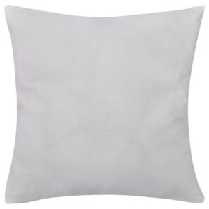 130901 4 White Cushion Covers Cotton 40 x 40 cm