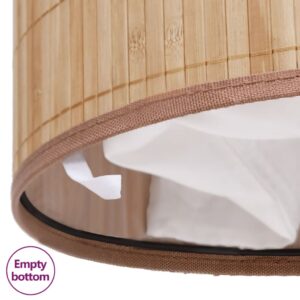 242723  Bamboo Laundry Bin Round Natural