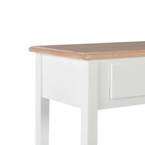 Κονσόλα Λευκή 110 x 35 x 80 εκ. από MDF