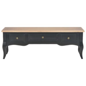 280051  TV Cabinet Black 100x35x35 cm Wood