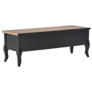 280051  TV Cabinet Black 100x35x35 cm Wood