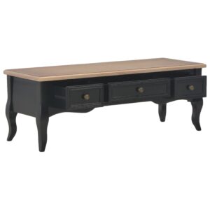 280051  TV Cabinet Black 100x35x35 cm Wood