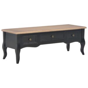 280051  TV Cabinet Black 100x35x35 cm Wood