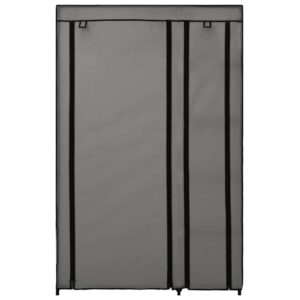 282425  Folding Wardrobes 2 pcs Grey 110x45x175 cm Fabric