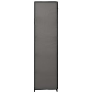 282425  Folding Wardrobes 2 pcs Grey 110x45x175 cm Fabric