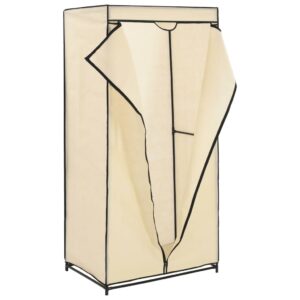 282443  Wardrobes 2 pcs Cream 75x50x160 cm