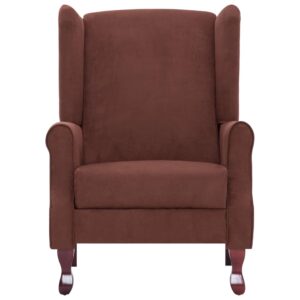 282214  Massage Recliner Brown Fabric