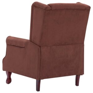 282214  Massage Recliner Brown Fabric