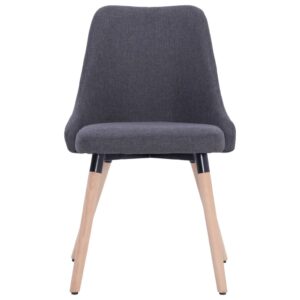 283626  Dining Chairs 2 pcs Dark Grey Fabric