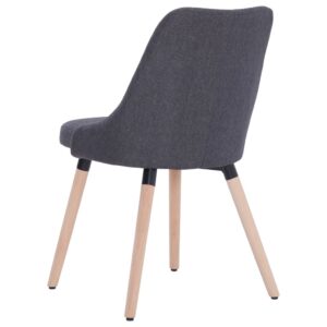 283626  Dining Chairs 2 pcs Dark Grey Fabric