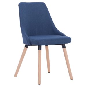 283629  Dining Chairs 2 pcs Blue Fabric